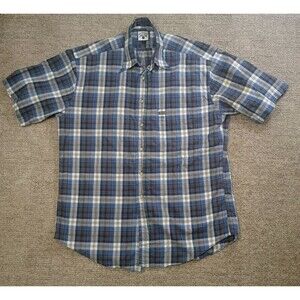Faconnable Classique Shirt Mens Large Plaid Button Down Long Sleeve Casual Shirt